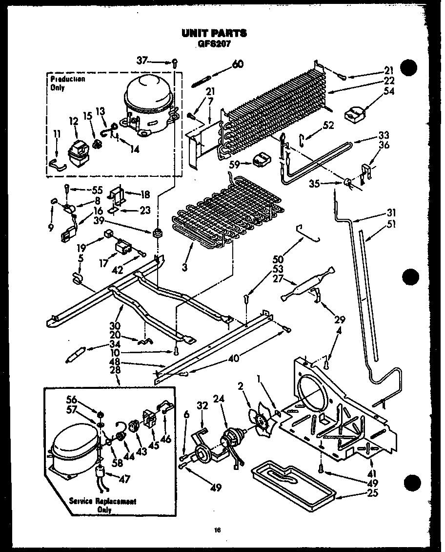 Amana GFS207-MN00 unit parts diagram