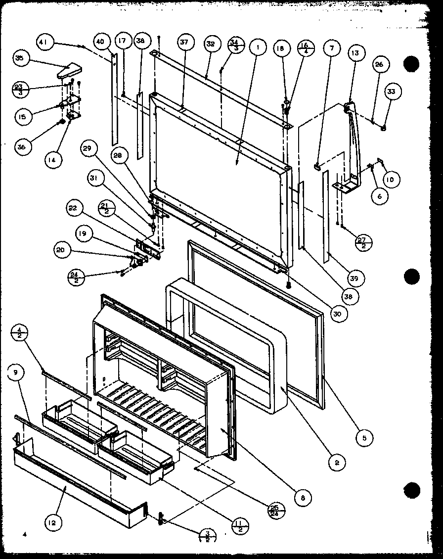 Amana TZI21Q2W-P1111714WW freezer door diagram