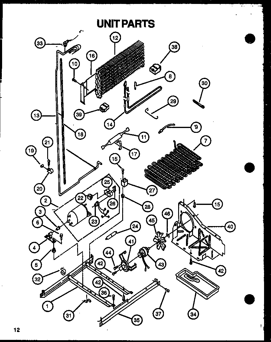 Caloric GFS209-1W00 unit parts diagram