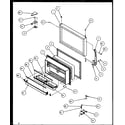 Amana TZ21RW-P1157604WW freezer door (tz19rl/p1158503wl) (tz19re/p1158503we) (tz19rw/p1158503ww) diagram