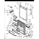 Amana TZ21RW-P1157604WW refrigerator door (tz19rl/p1158503wl) (tz19re/p1158503we) (tz19rw/p1158503ww) diagram