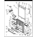 Amana TZ21RW-P1157604WW refrigerator door (tz22rl/p1157703wl) (tz22re/p1157703we) (tz22rw/p1157703ww) (tzi22re/p1168007we) (tzi22rl/p1168007wl) (tzi22rw/p1168007ww) diagram