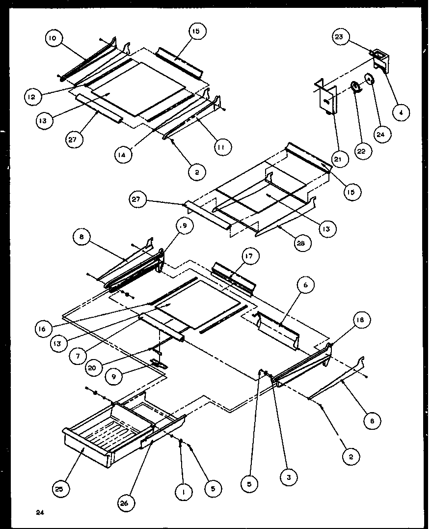 Amana TZI22RW-P1168007WW cabinet shelving (tg18rbg/p1158303wg) (tg18rbl/p1158303wl) (tg18rbw/p1158303ww) (tz18rg/p1158405wg) (tz18rl/p1158405wl) (tz18rw/p1158405ww) (tq18rbg/p1158406wg) (tq18rbl/p1158406wl) (tq18rbw/p1158406ww) (tz21re/p1157604we) (tz21rl/p1157604wl) (tz21rg/p115 diagram