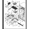 Amana TZ21RW-P1157604WW cabinet shelving (tz19rl/p1158503wl) (tz19re/p1158503we) (tz19rw/p1158503ww) diagram