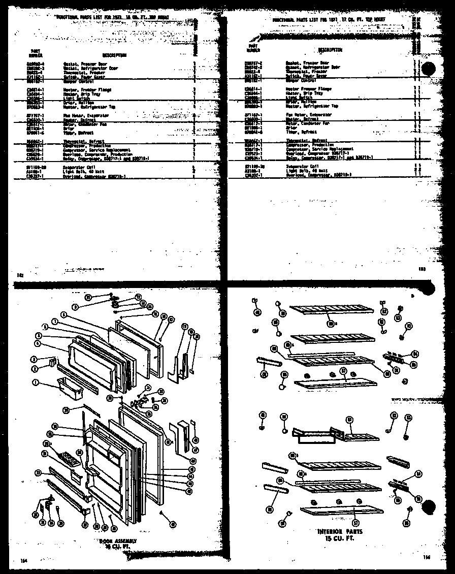 Amana TR17G-P60101-1W door assembly 15 cu. ft. diagram