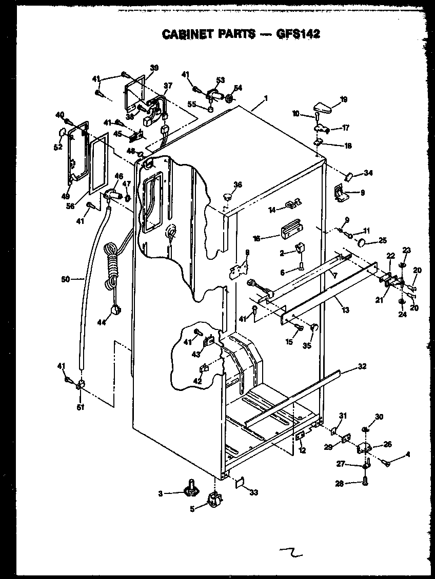 Caloric GFS142/MN10 cabinet parts (gfs142/mn00) (gfs142/mn01) (gfs142/mn02) (gfs142/mn10) (gfs142/mn11) diagram