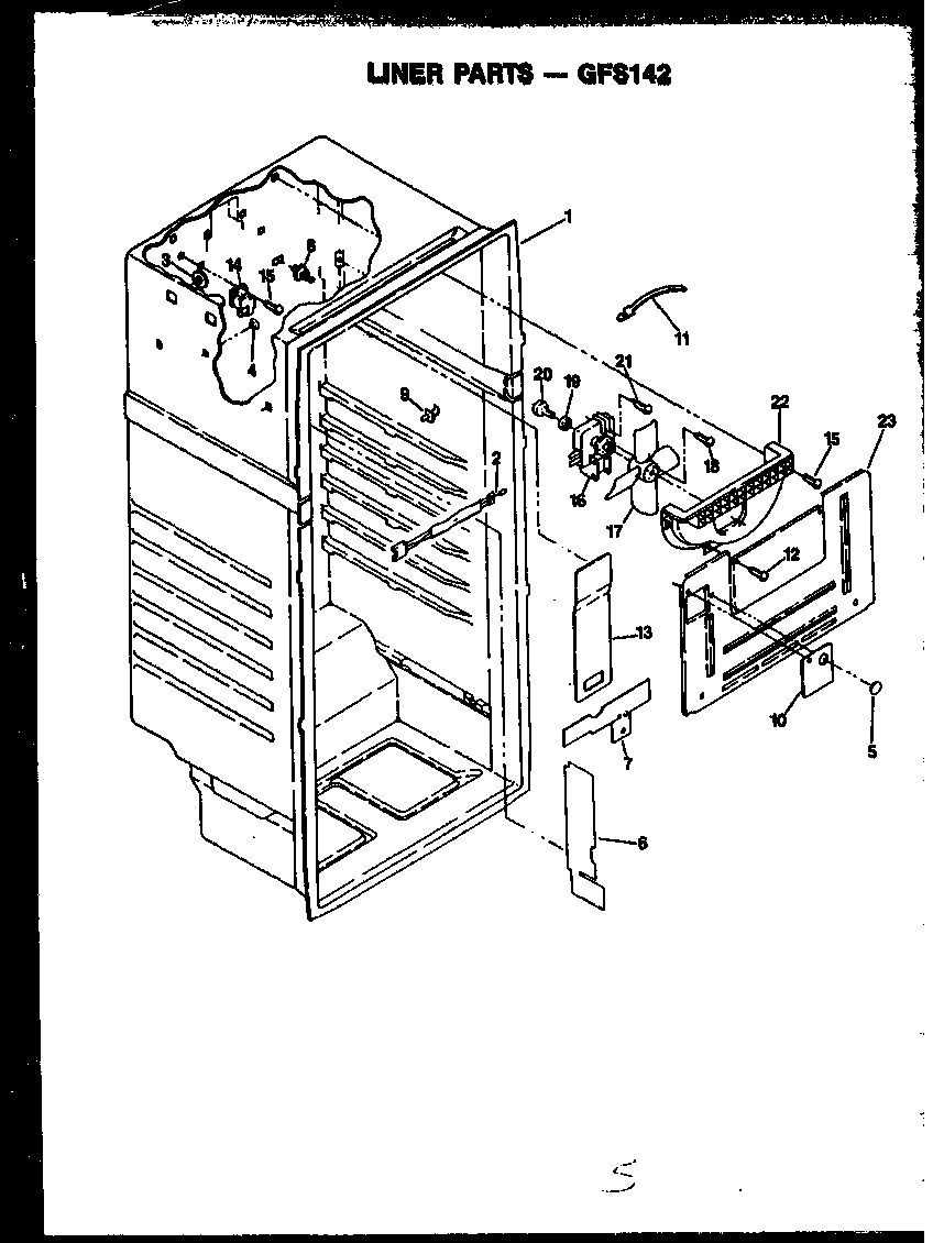 Caloric GFS142/MN10 liner parts (gfs142/mn00) (gfs142/mn01) (gfs142/mn02) (gfs142/mn10) (gfs142/mn11) diagram