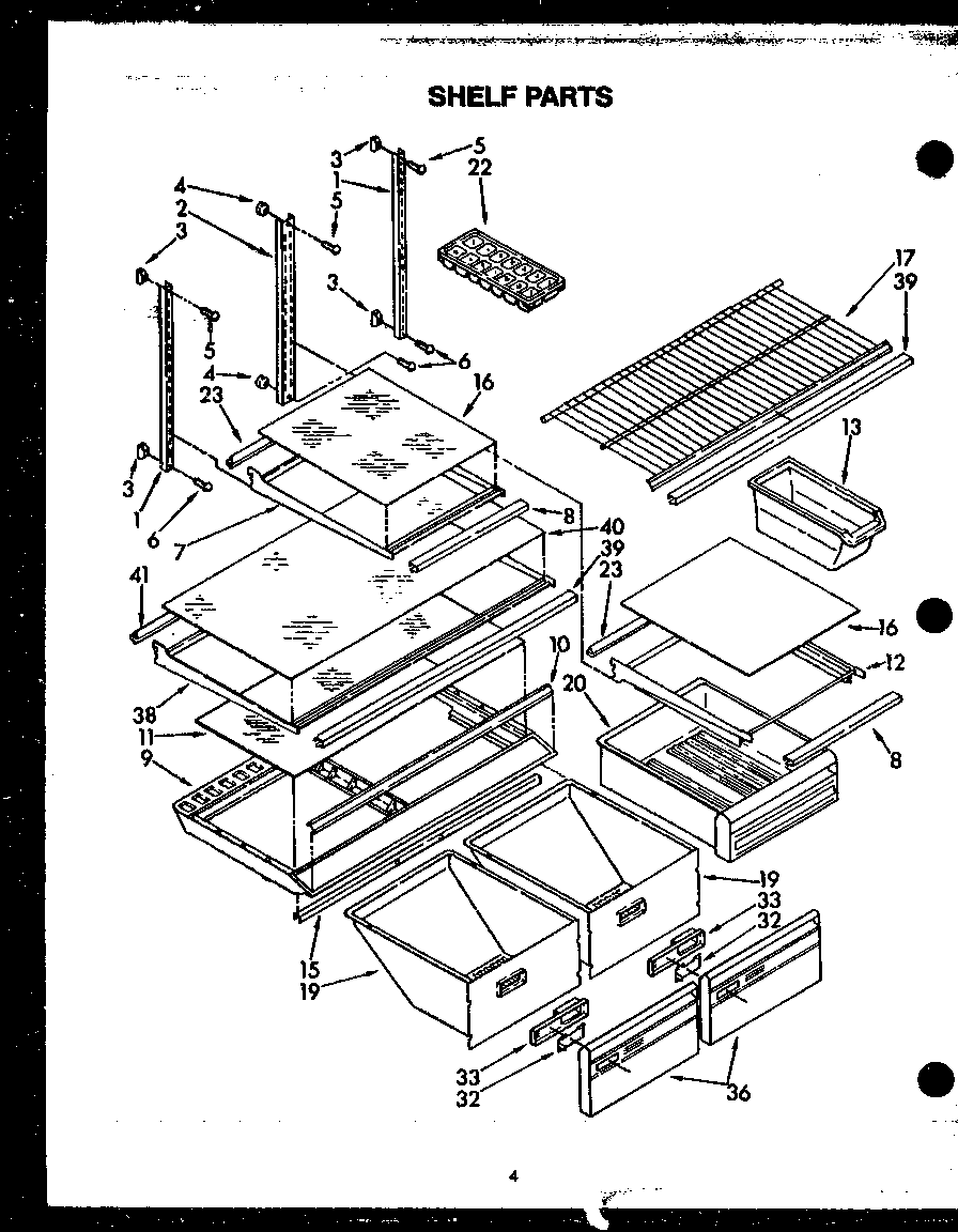 Caloric KGF-5 shelf parts (gfs208) diagram