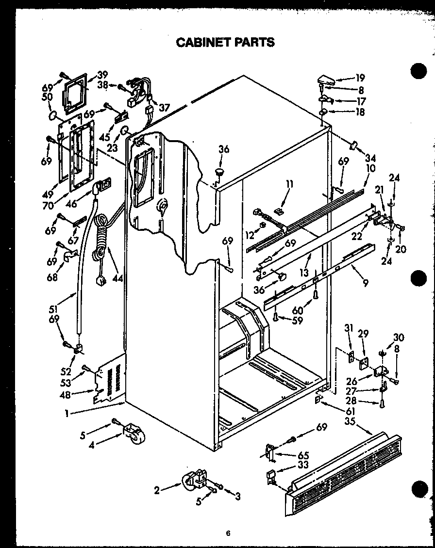 Caloric KGF-5 cabinet parts (gfs208) diagram