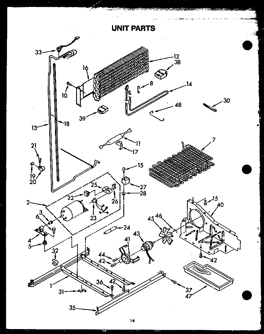 Caloric KGF-5 unit parts (gfs208) diagram