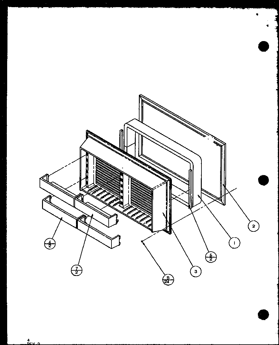 Amana TZ18Q2G-P1156103WG freezer door diagram