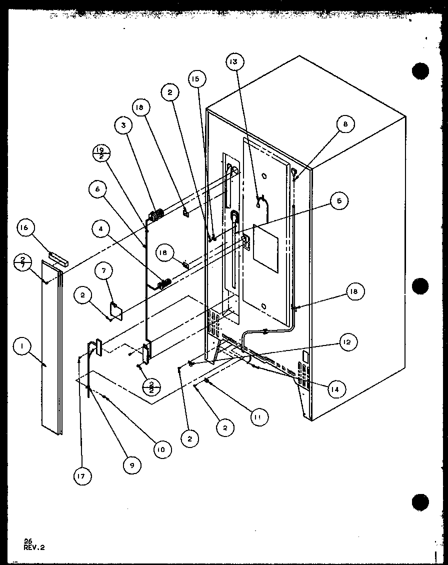 Amana TZ18Q2G-P1156103WG cabinet back diagram