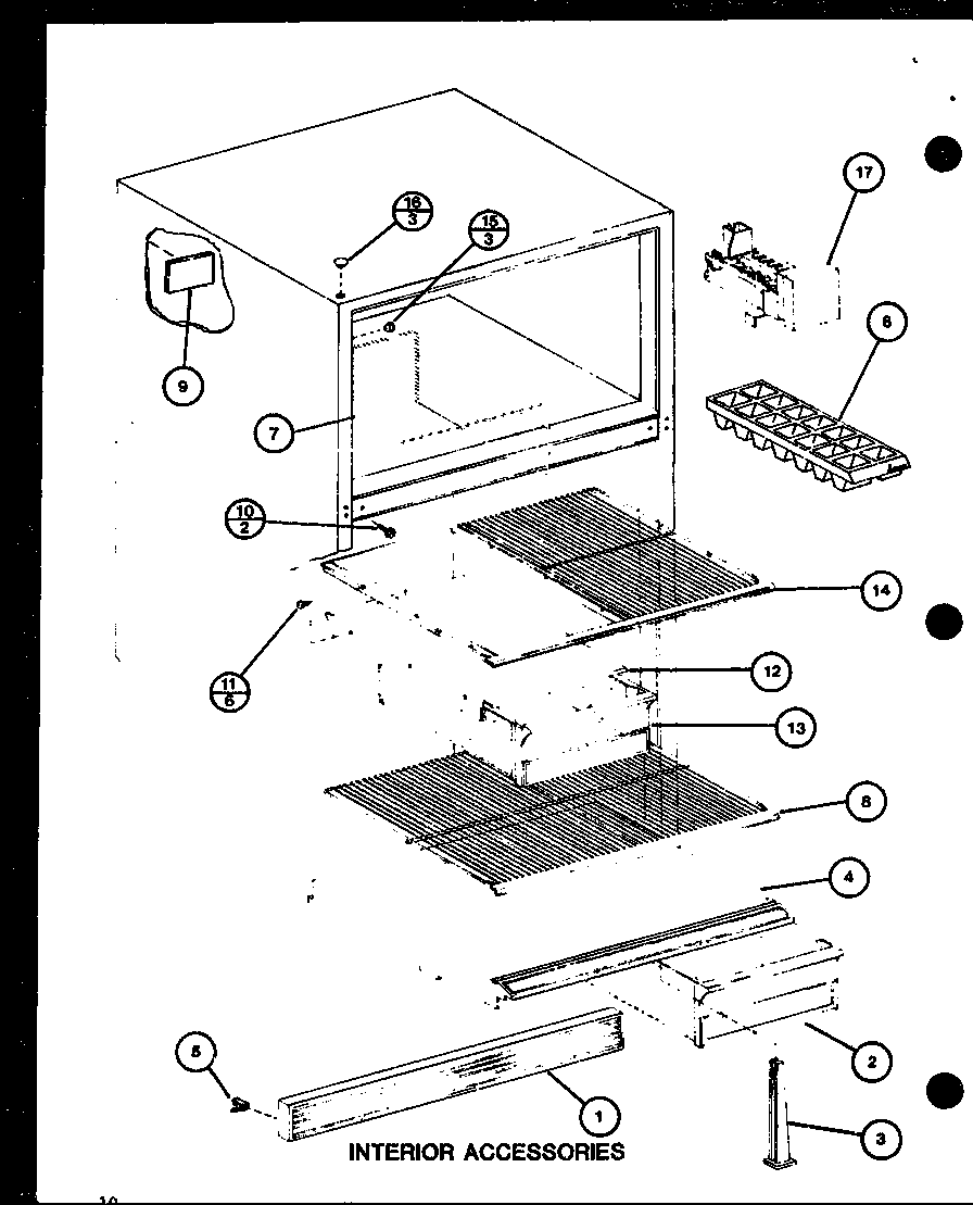 Amana TC22H-P7711035W interior accessories (tm18h/p7711032w) diagram