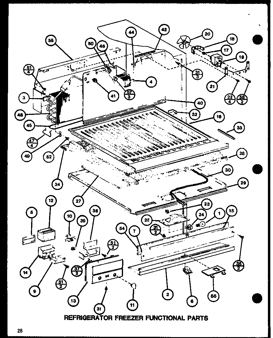 Amana TC22H-P7711035W refrigerator freezer functional parts (tmi20sph/p7711030w) (trg20sph/p7711038w) (trg20sph/p7711039w) (tmi20h/p7711031w) diagram