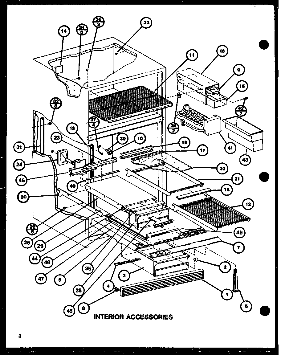 Amana TC18H-P7711037W interior accessories (tr18h/p7711036w) (tc18h/p7711037w) diagram