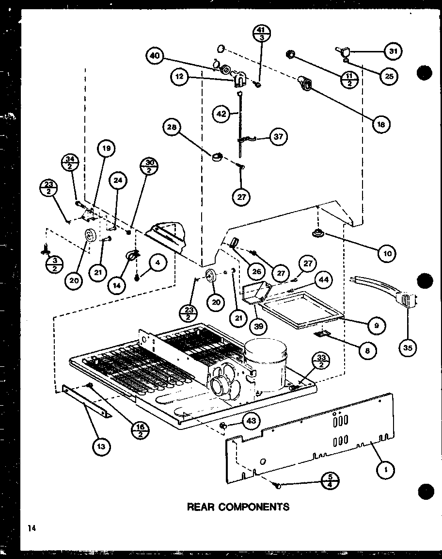 Amana TC18H-P7711037W rear components (tr18h/p7711036w) (tc18h/p7711037w) diagram