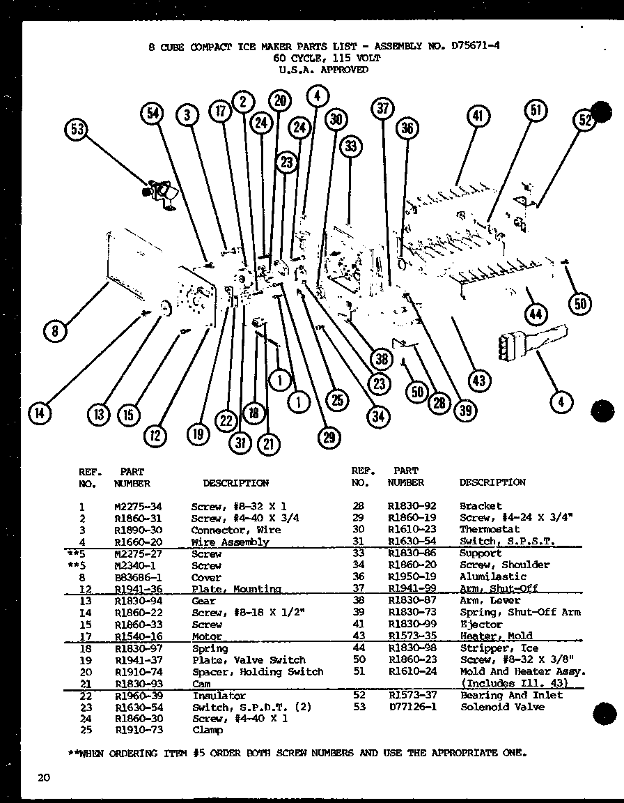 Amana TC18H-P7711037W 8 cube compact ice maker (ic-3h/p76213-5w) diagram