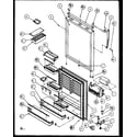 Amana TZ21RE-P1157601WE refrigerator door (tz19rl/p1158501wl) (tz19re/p1158501we) (tz19rw/p1158501ww) diagram