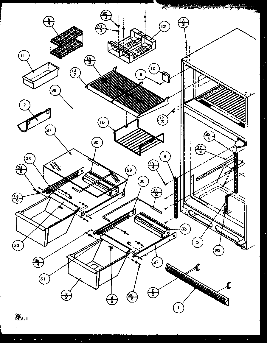 Amana TZ21RL-P1157601WL cabinet shelving (tz21re/p1157601we) (tz21rl/p1157601wl) (tz21rg/p1157601wg) (tz21rw/p1157601ww) (tzi21rl/p1168001wl) (tzi21re/p1168001we) (tzi21rw/p1168001ww) diagram