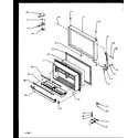 Amana TS18R2W-P1158411WW freezer door (tx19r2e/p1158506we) (tx19r2l/p1158506wl) (tx19r2w/p1158506ww) diagram