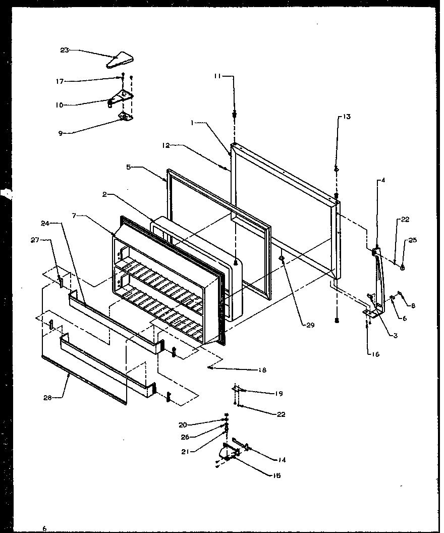 Amana TZI22R2W-P1168013WW freezer door (tz21r2e/p1157608we) (tz21r2l/p1157608wl) (tz21r2g/p1157608wg) (tz21r2w/p1157608ww) (tzi21r2l/p1168011wl) (tzi21r2e/p1168011we) (tzi21r2w/p1168011ww) diagram