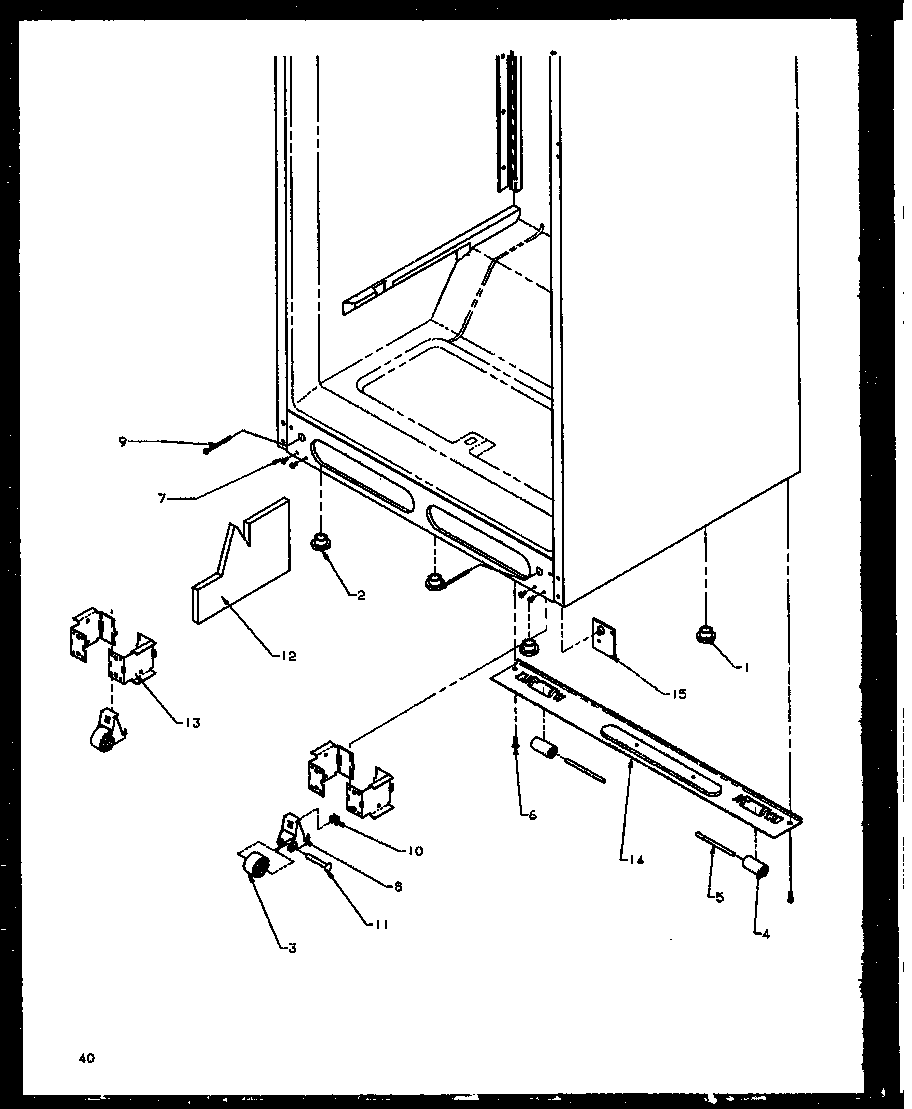 Amana TZI22R2W-P1168013WW cabinet bottom diagram