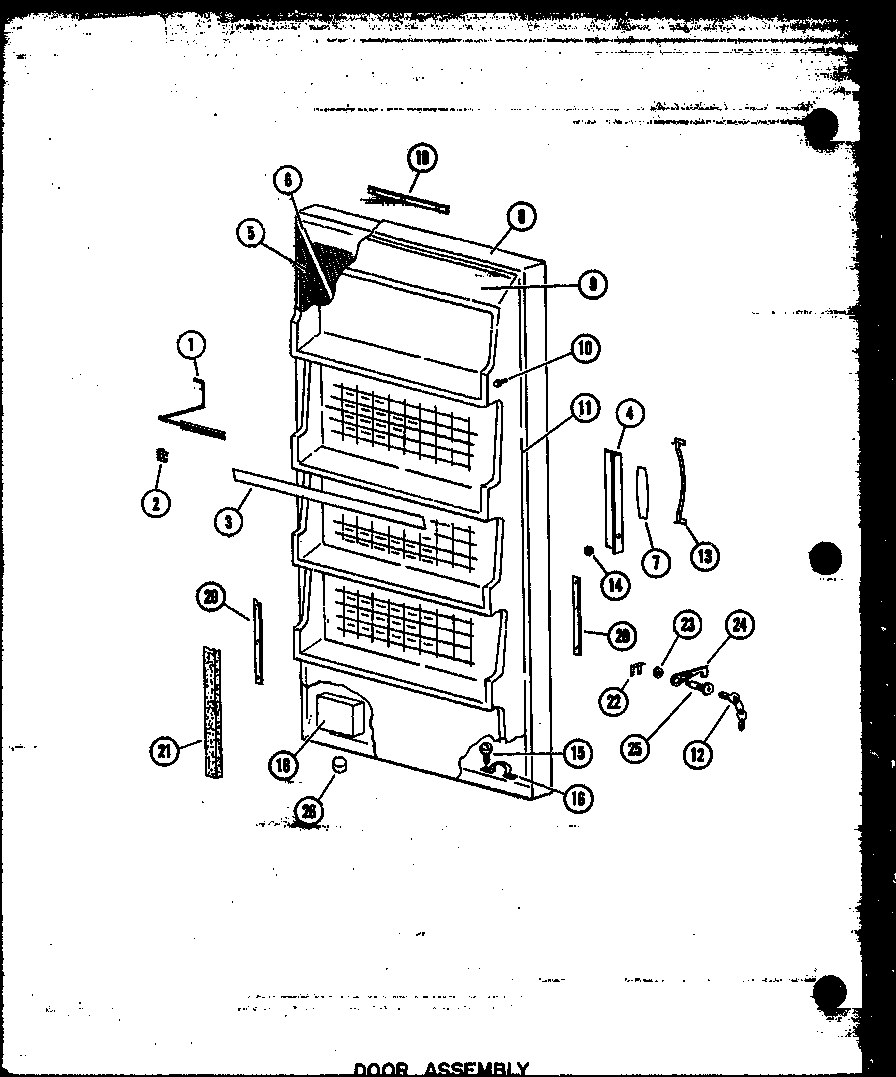 Amana U23B/P60345-52W door assembly diagram
