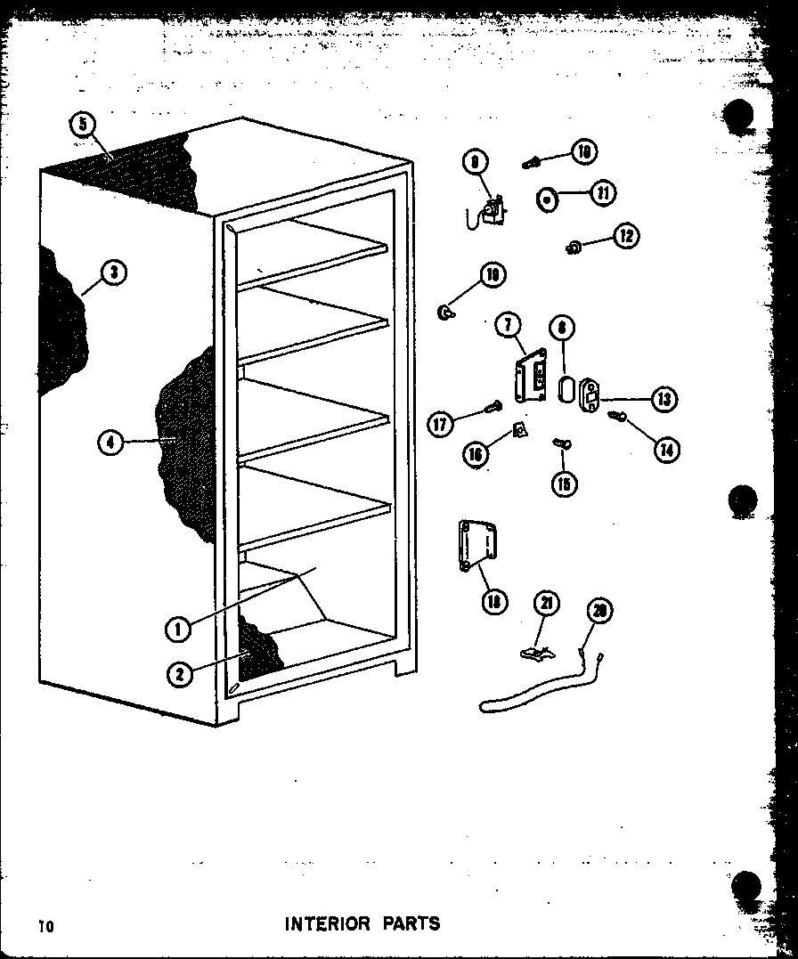 Amana U23B/P60345-52W interior parts diagram