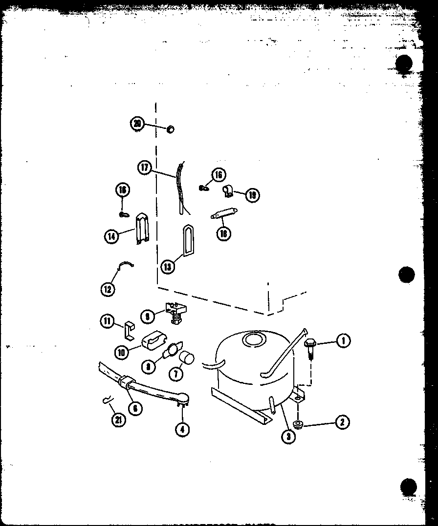 Amana U23B/P60345-52W compressor parts diagram