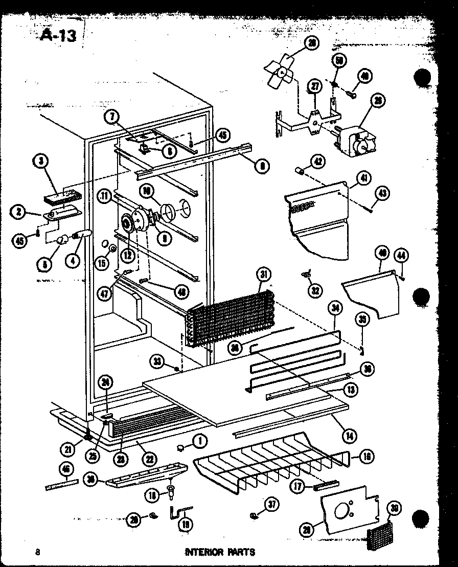 Amana ESUF14C-C/P60345-61WC interior parts diagram