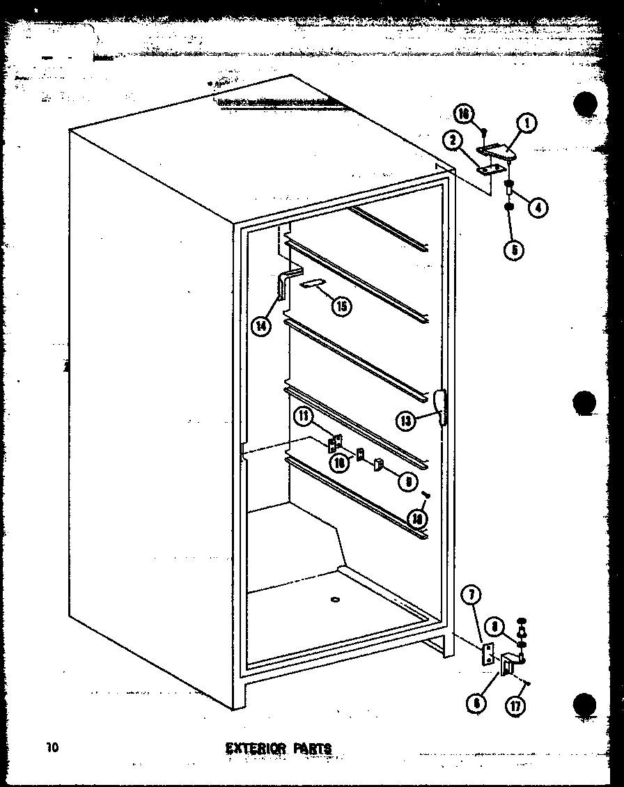 Amana ESUF14C-C/P60345-61WC exterior parts diagram