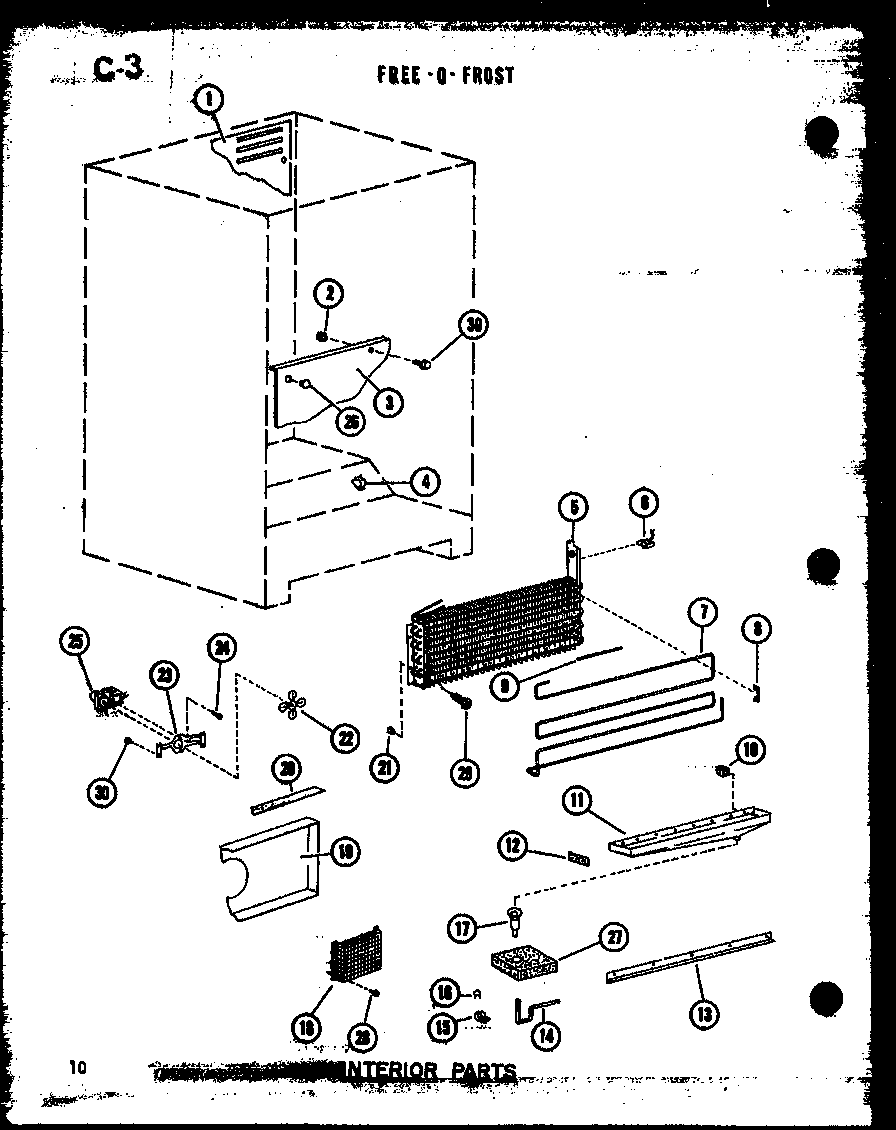 Amana UF22C/P60345-72W interior parts diagram