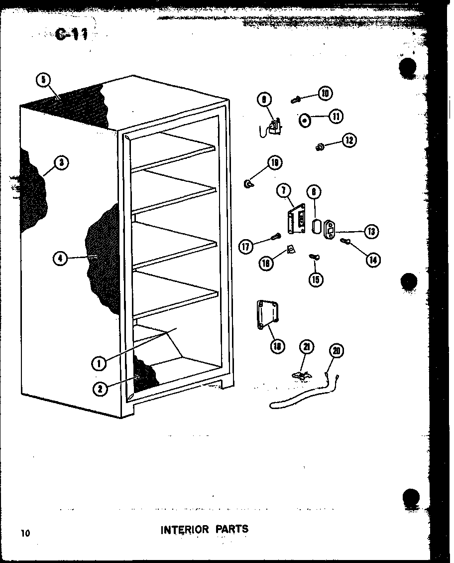Amana U23C/P60345-73W interior parts diagram