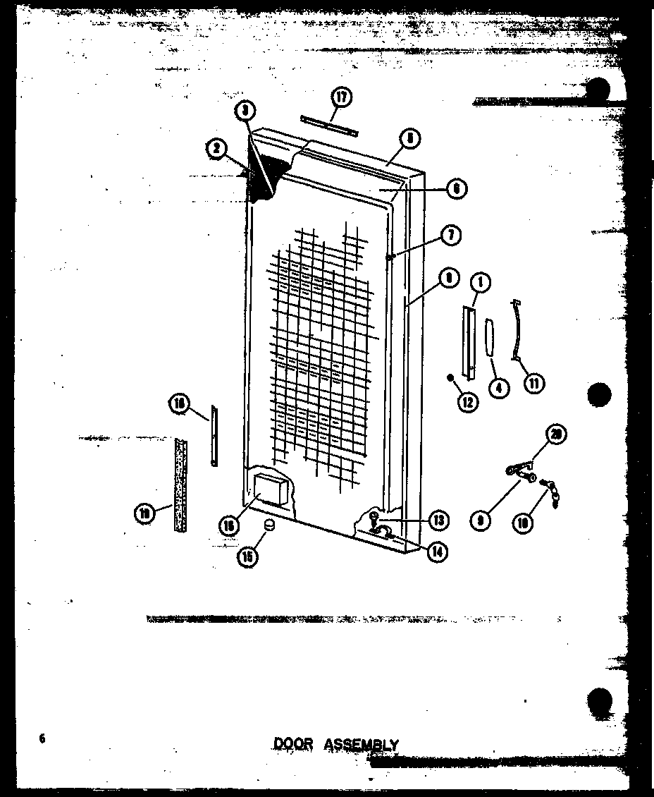 Amana UC22/P60345-74W pdoor assembly diagram