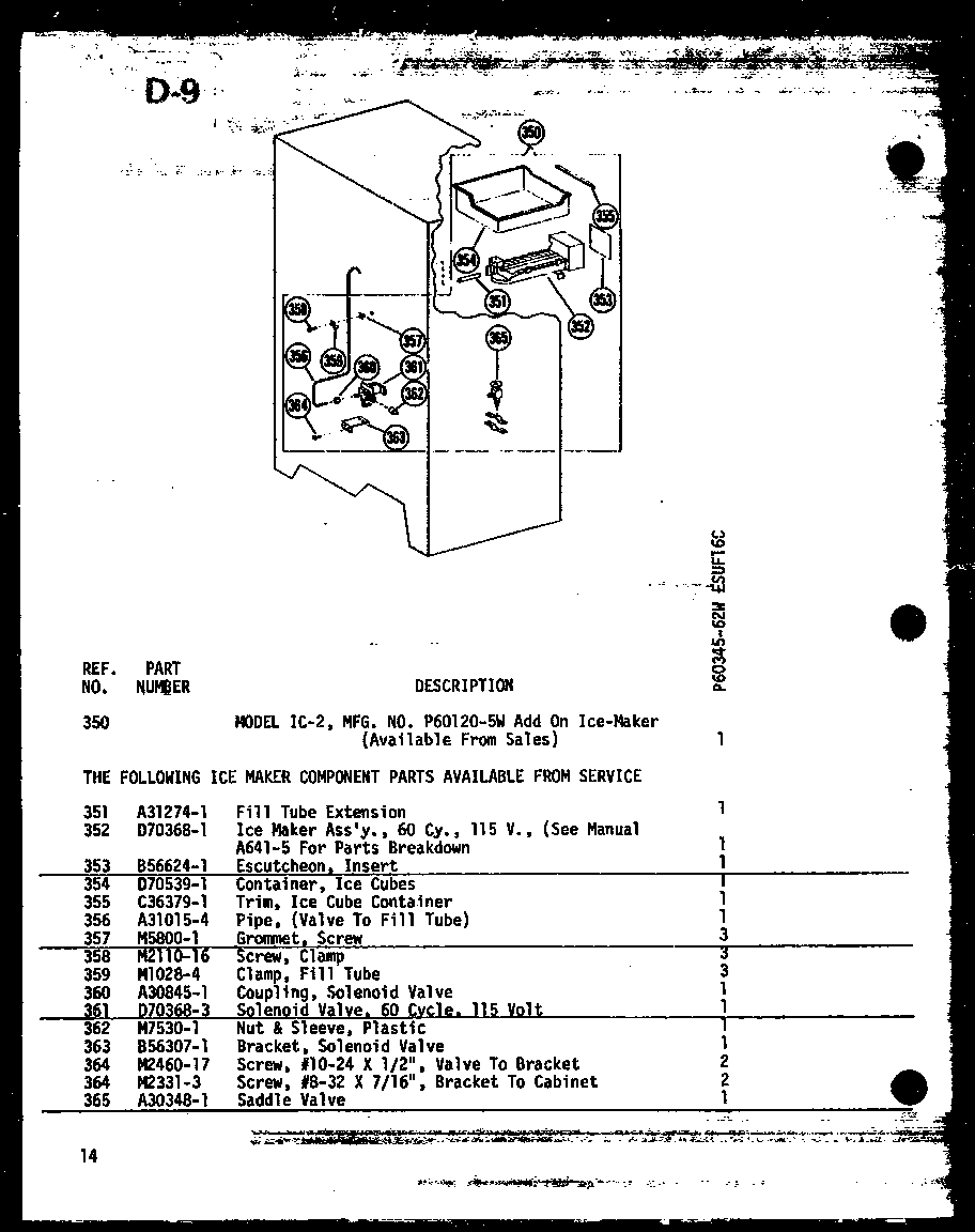 Amana ESUF14C-G/P60345-80W-G (esuf16c/p60345-62w) diagram