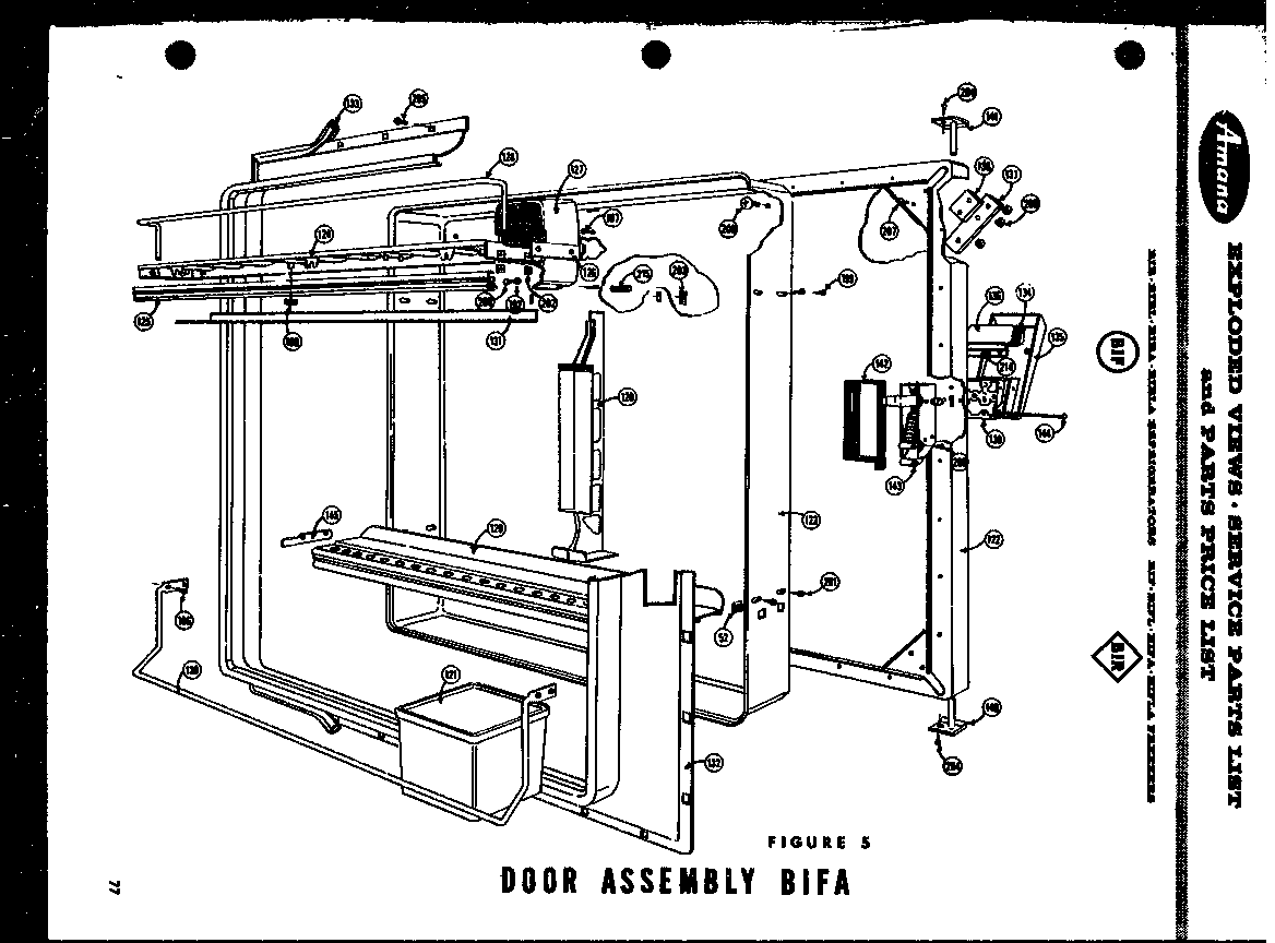 Amana BIF door assembly bifa diagram