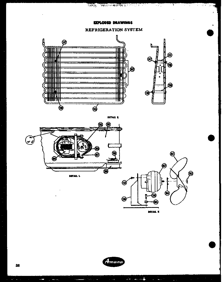 Amana AU23 refrigeration system diagram