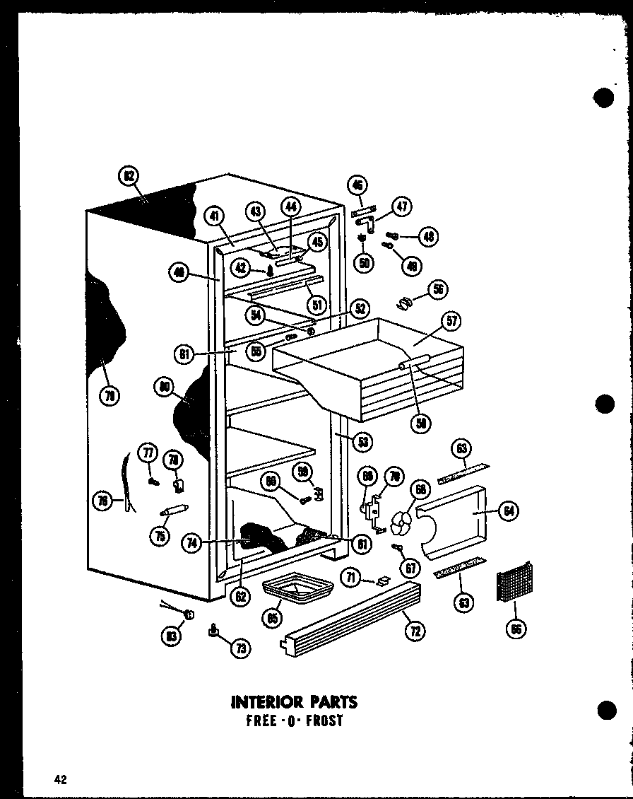 Amana EU15F/P60117-31W interior parts (uf16/p60117-29w) (uf16c/p60117-29wc) (uf16ag/p60117-29wg) (uf16a/p60117-29wa) diagram