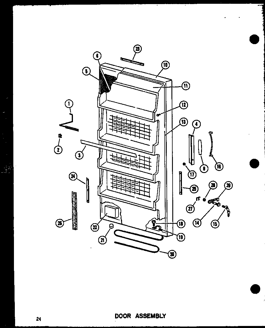 Amana U13K-C/P60250-5WC door assembly diagram