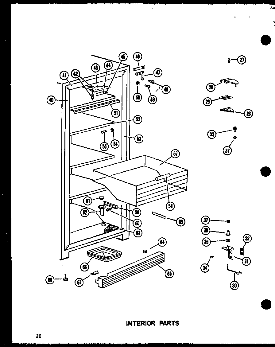 Amana U13K-C/P60250-5WC interior parts diagram