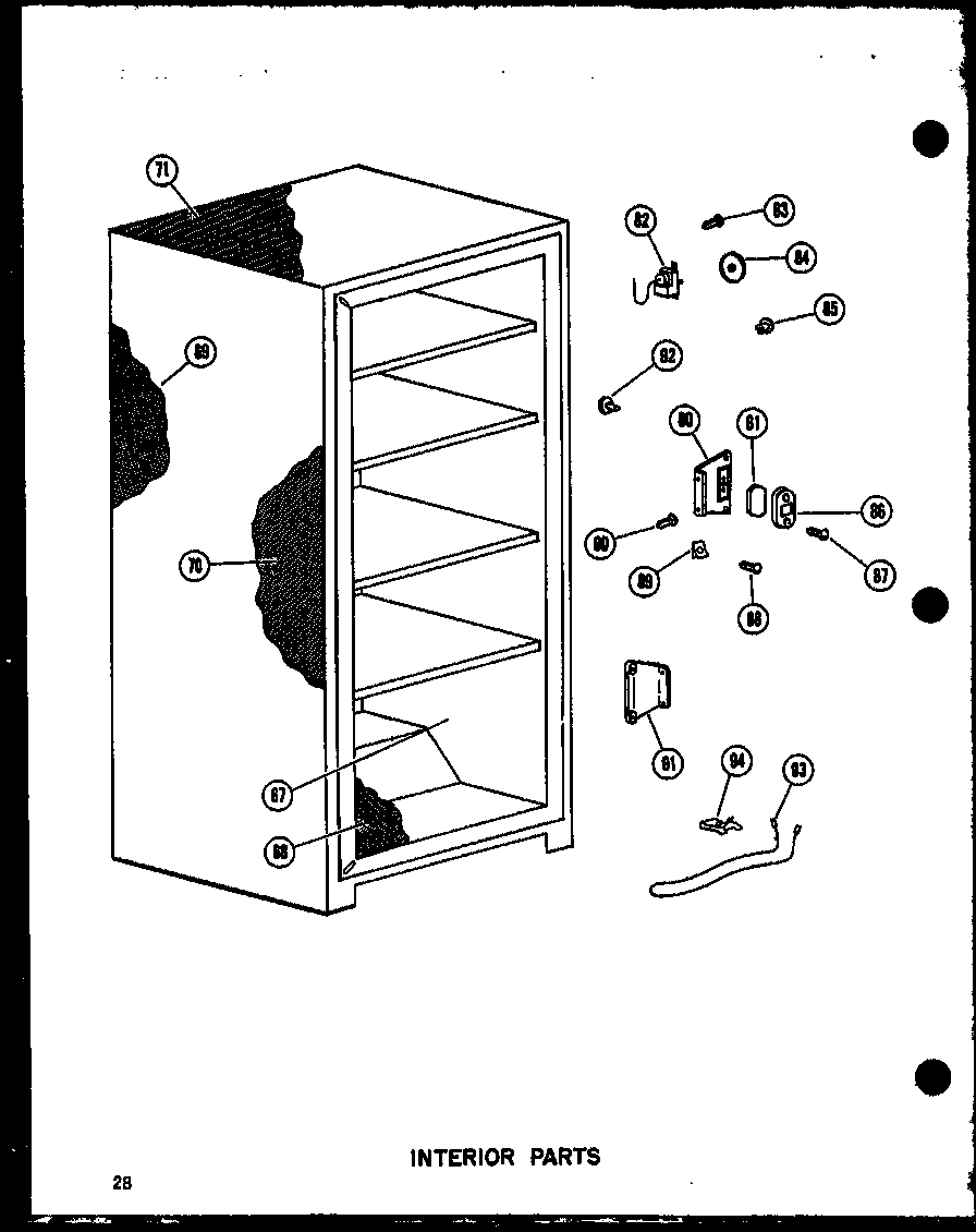 Amana U13K-C/P60250-5WC interior parts diagram