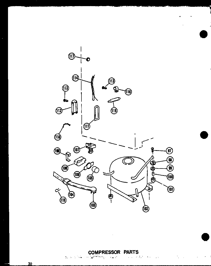 Amana U13K-C/P60250-5WC compressor parts diagram