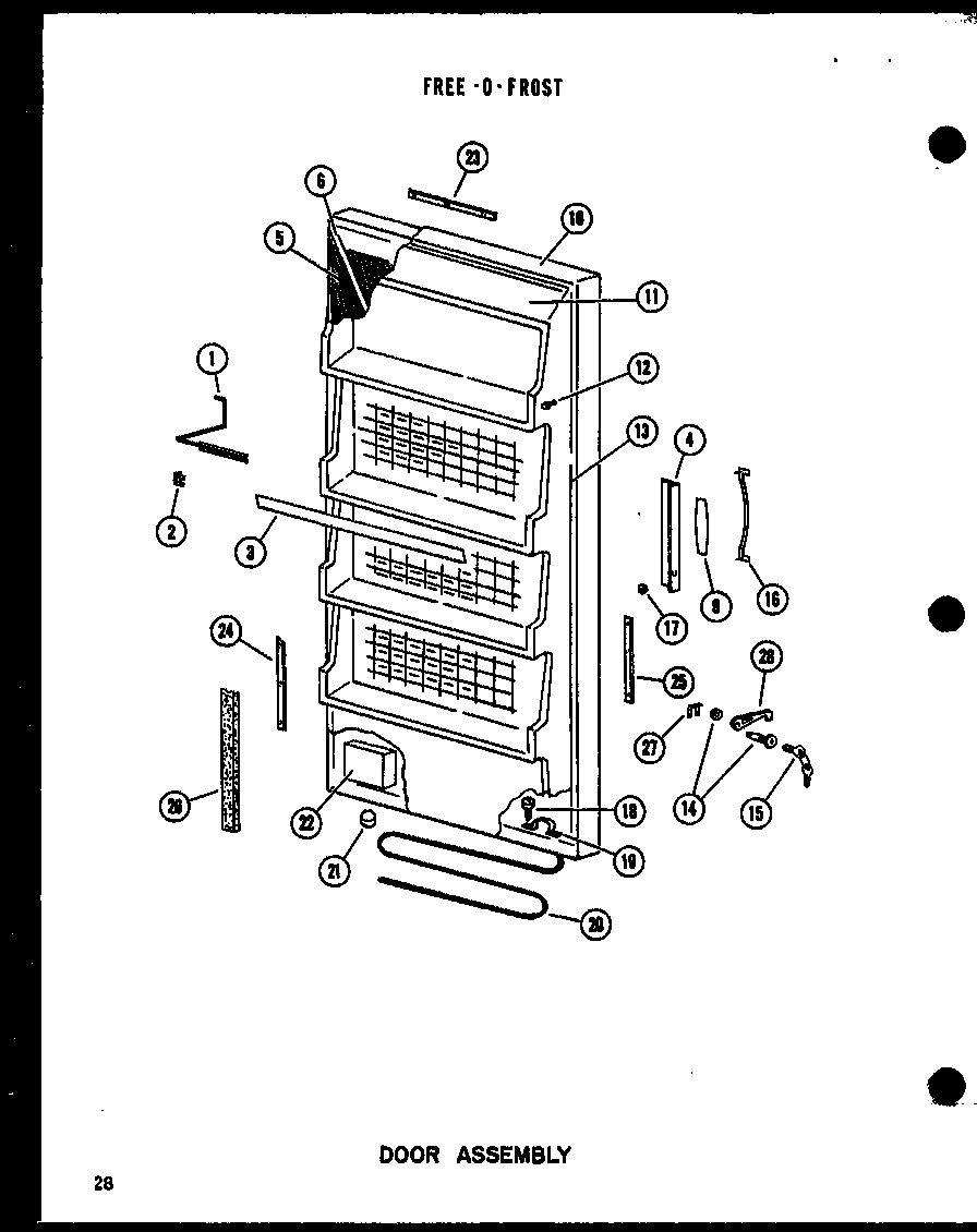 Amana UF22K-C/P60250-11WC door assembly diagram