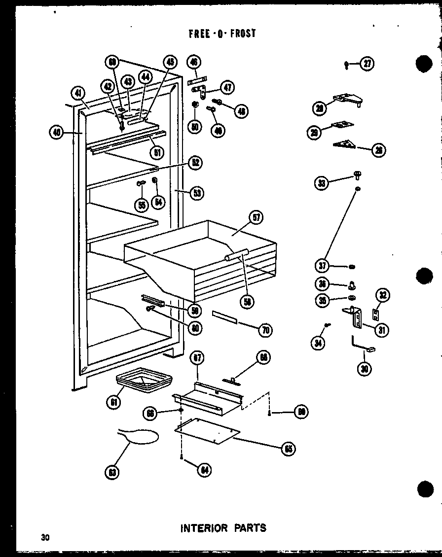 Amana UF22K-C/P60250-11WC interior parts diagram