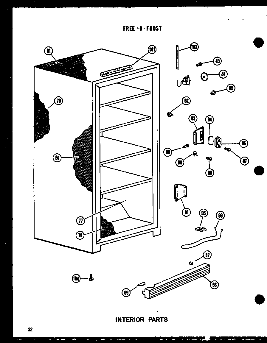 Amana UF22K-C/P60250-11WC interior parts diagram