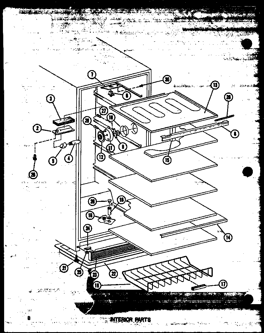 Amana ESU13C-G/P60345-58WG interior parts diagram