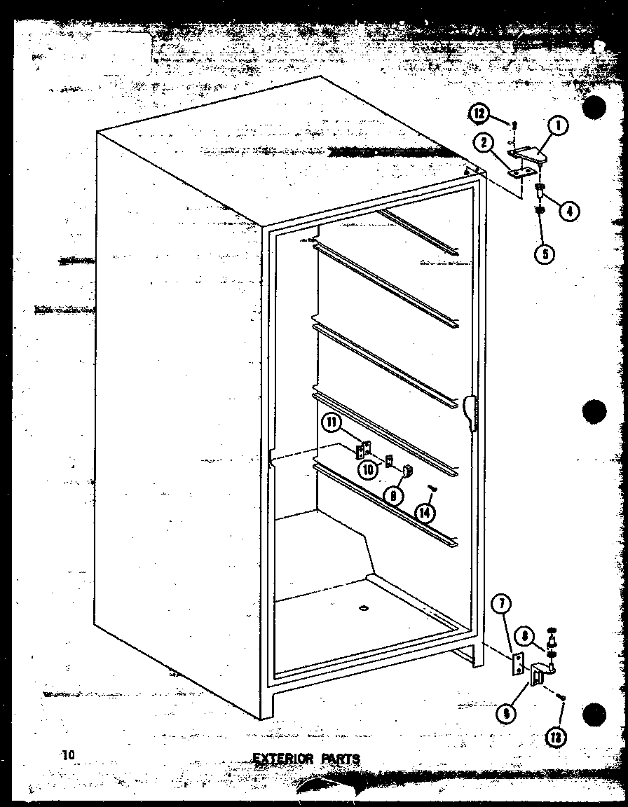 Amana ESU13C-G/P60345-58WG exterior parts diagram