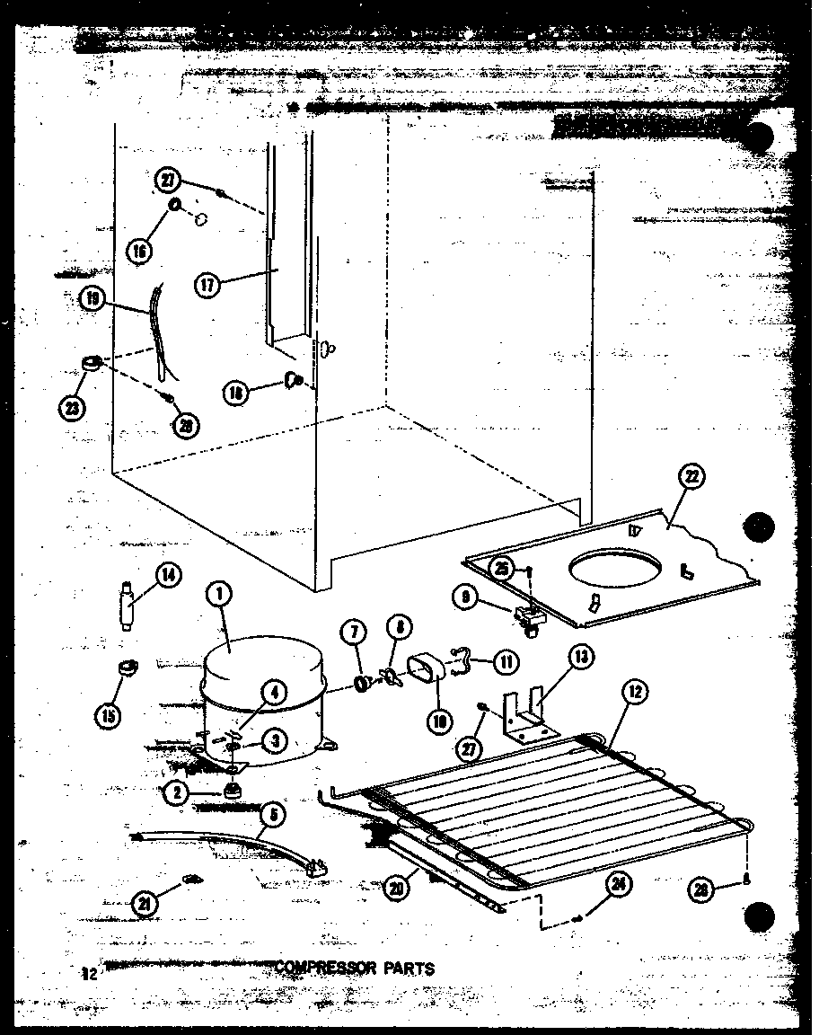 Amana ESU13C-G/P60345-58WG compressor parts diagram