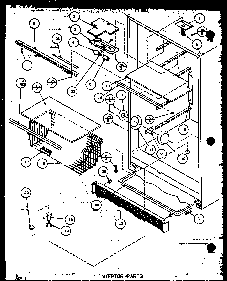 Amana ESU15D/P6034585W interior parts diagram