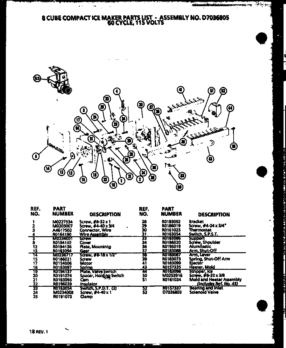 Amana IC2-P3641505W-FRZ 8 cube compact ice maker (ic2/p3641505w) diagram